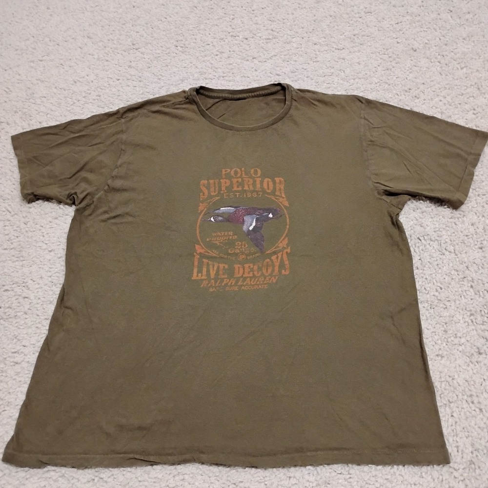 Vtg Polo Ralph Lauren Shirt Mens XL Superior Country Single Stitch Gun Decoy 90s